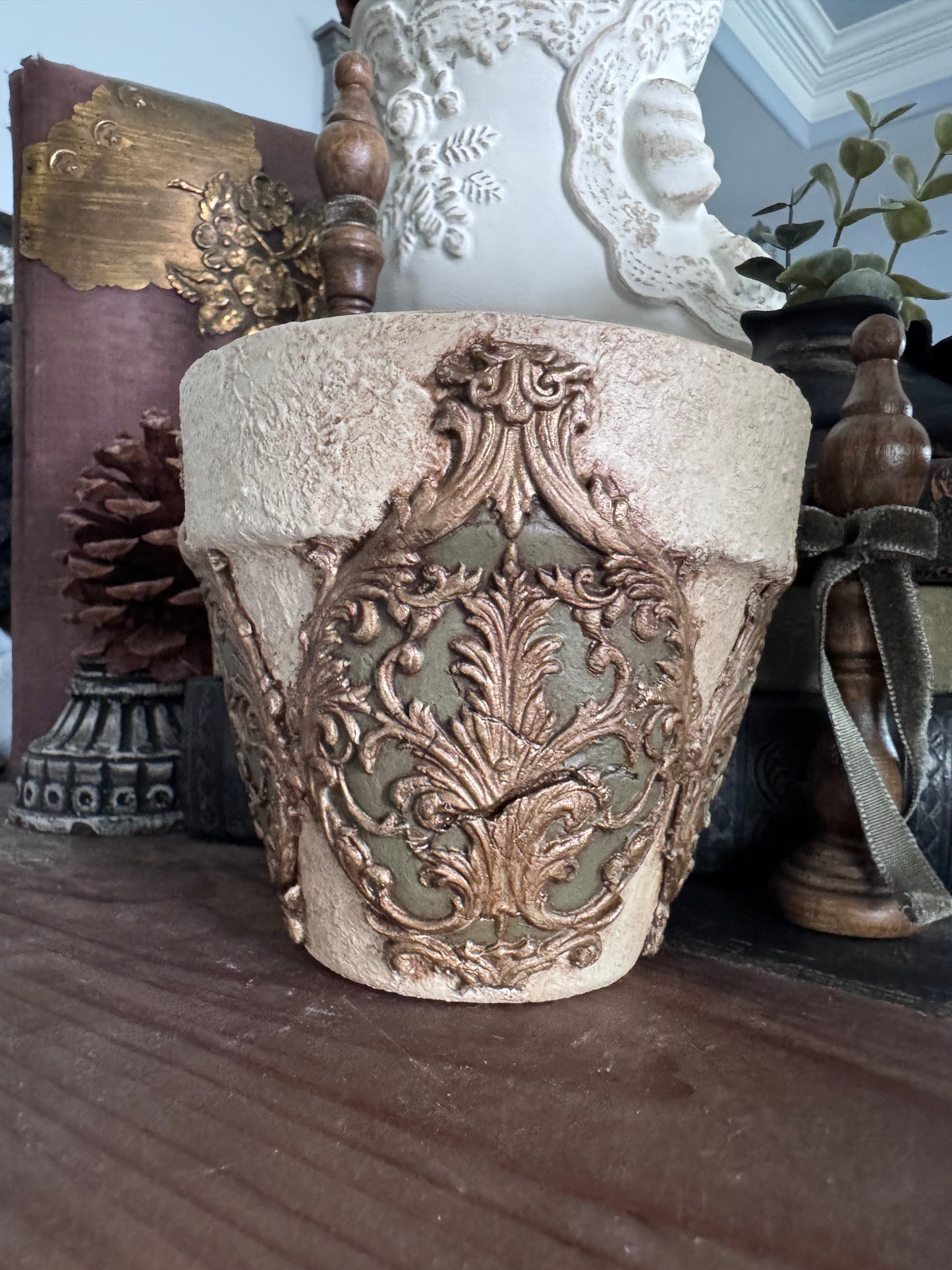 Hand Painted Terracotta Pot