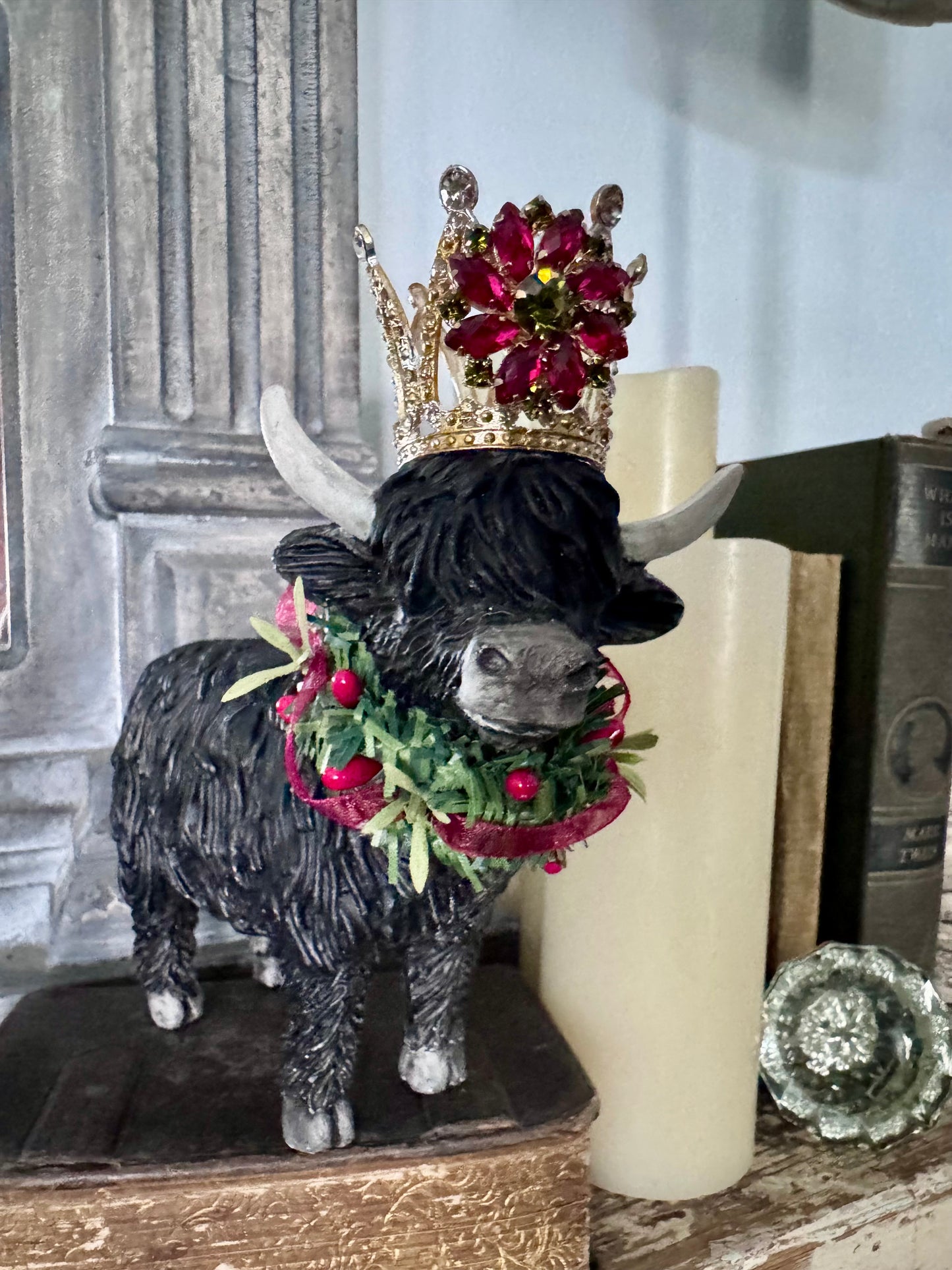 Highland Christmas Cow
