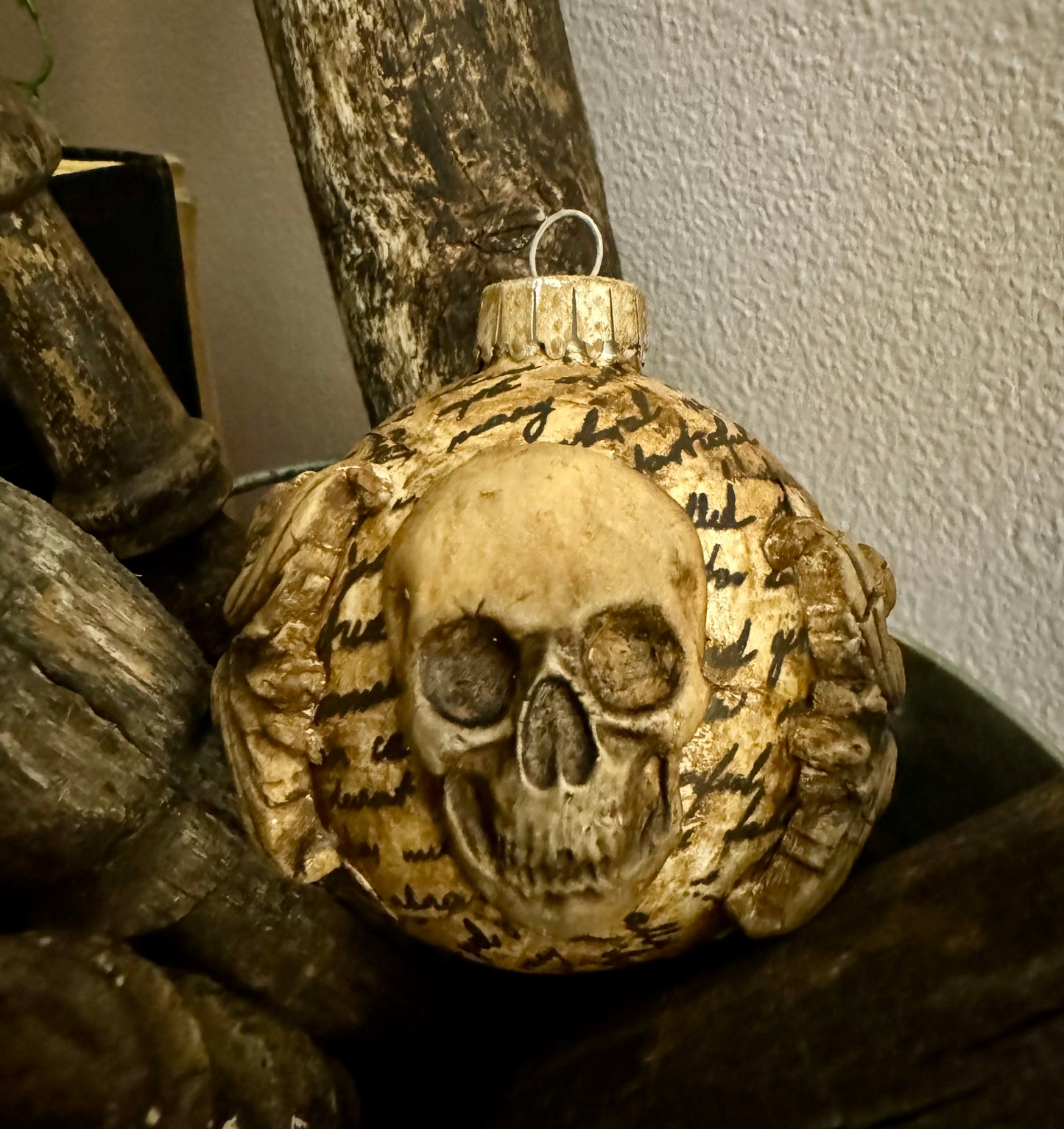 Skull Glass Ornament