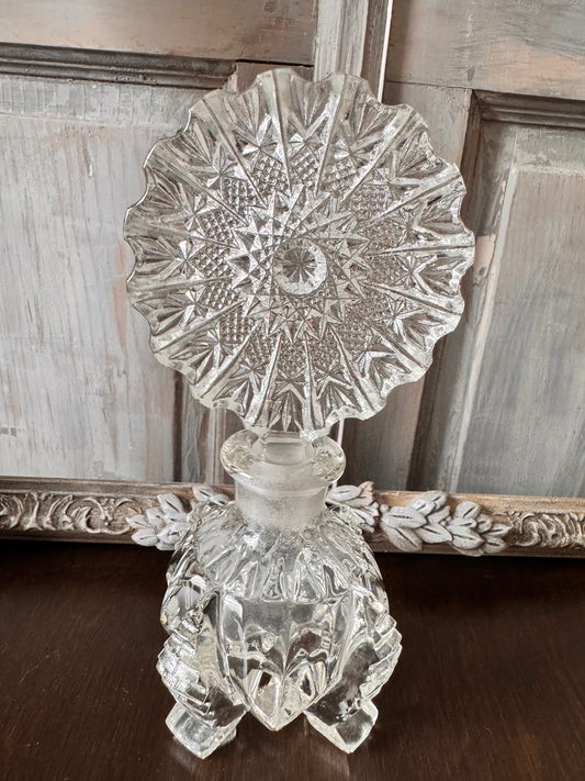Pressed Glass Perfume Bottle