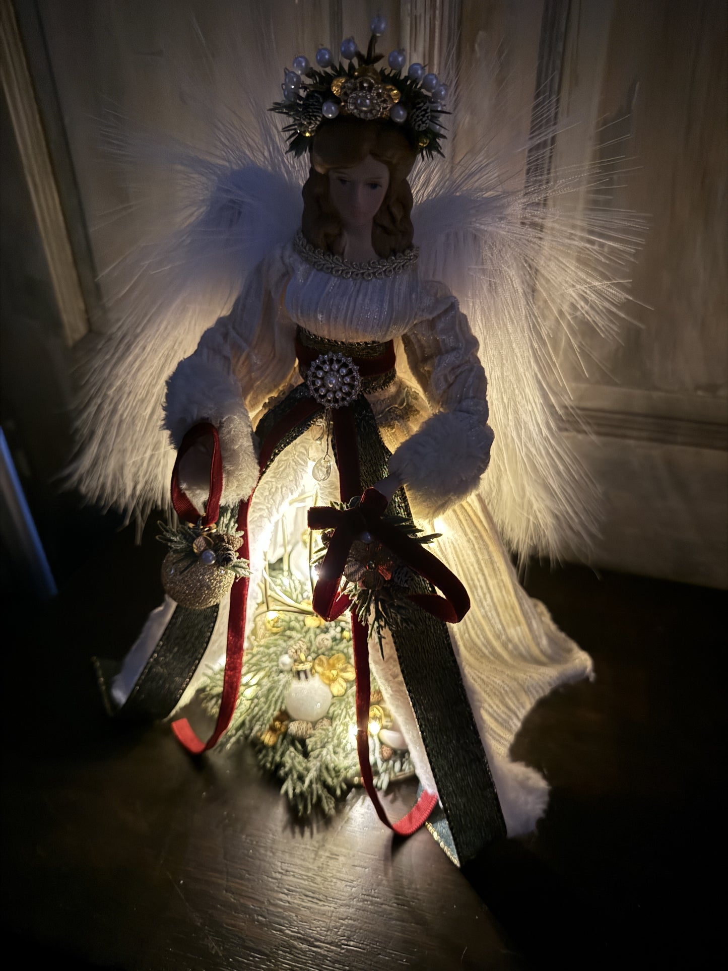 Illuminated Christmas Angel with Hidden Winter Wonderland | One-of-a-Kind Holiday Decor