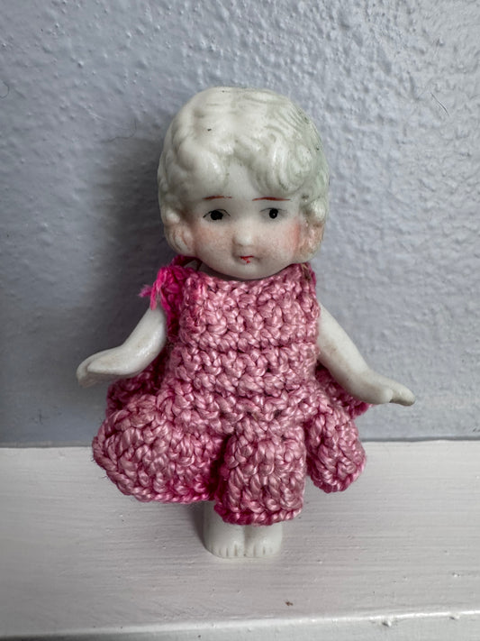 Small Bisque Doll W/ Jointed Arms