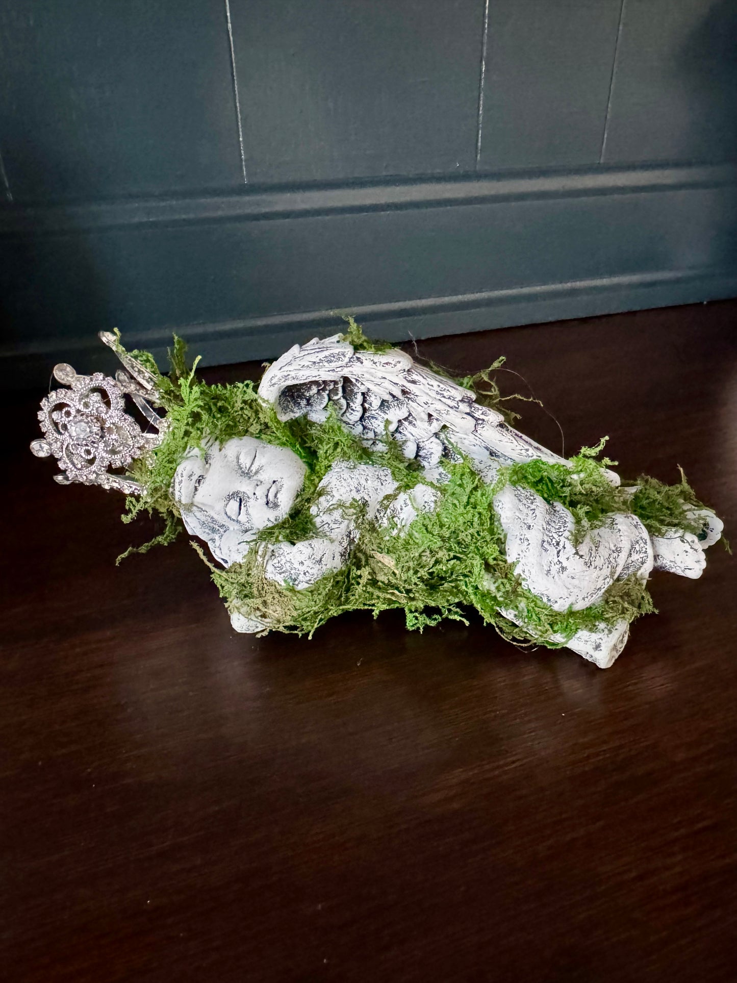 Sleeping Angel Shelf Sitter with Crown