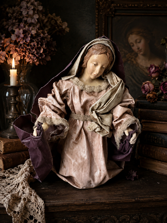 Hand Painted Romantic Madonna Figure
