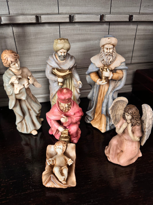 Hand Painted Nativity Set