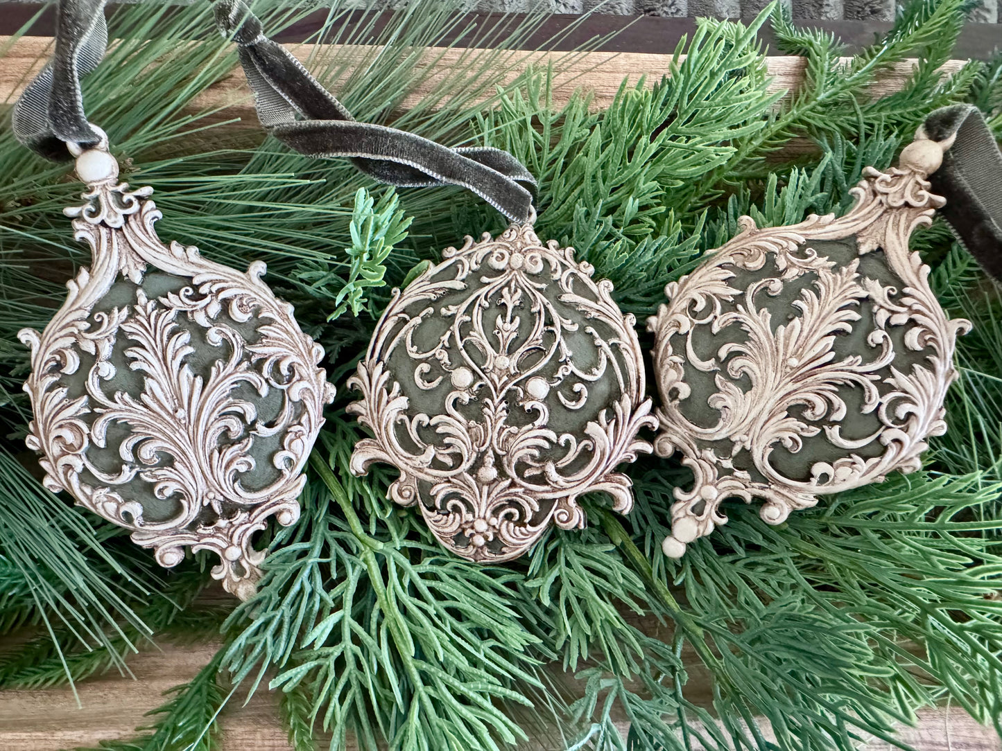 French Style Christmas Ornaments (5 color options available)