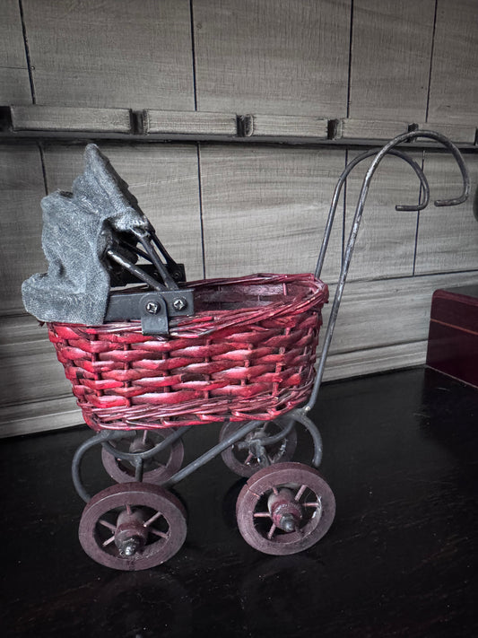 Wicker Doll Stroller