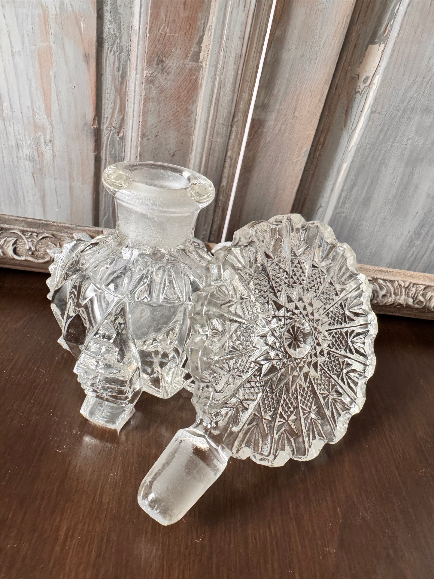 Pressed Glass Perfume Bottle