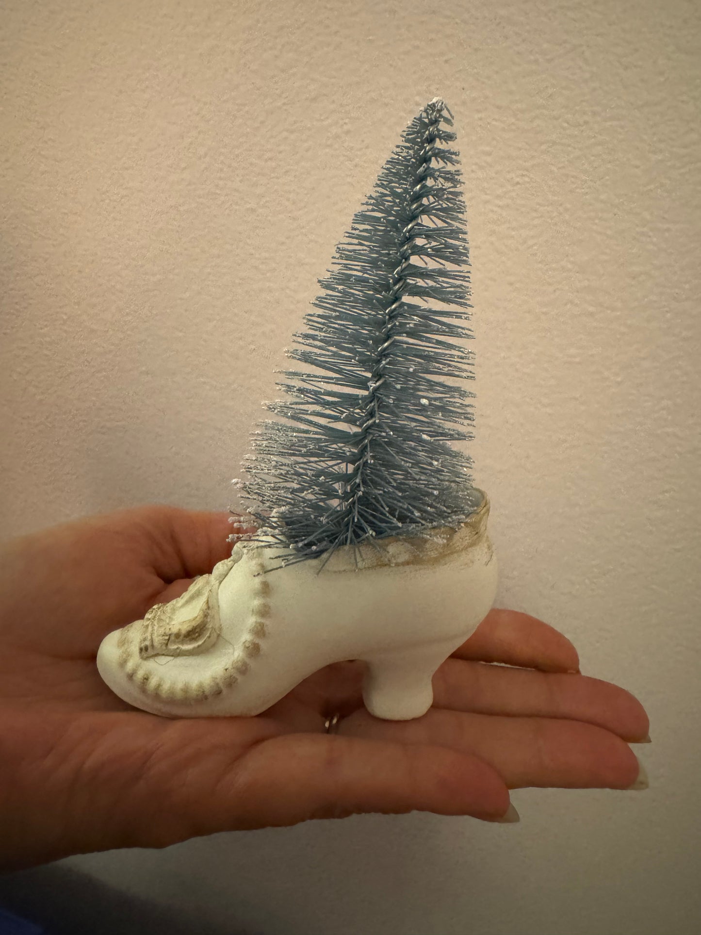 Miniature Porcelain Shoes with Bottle Trees