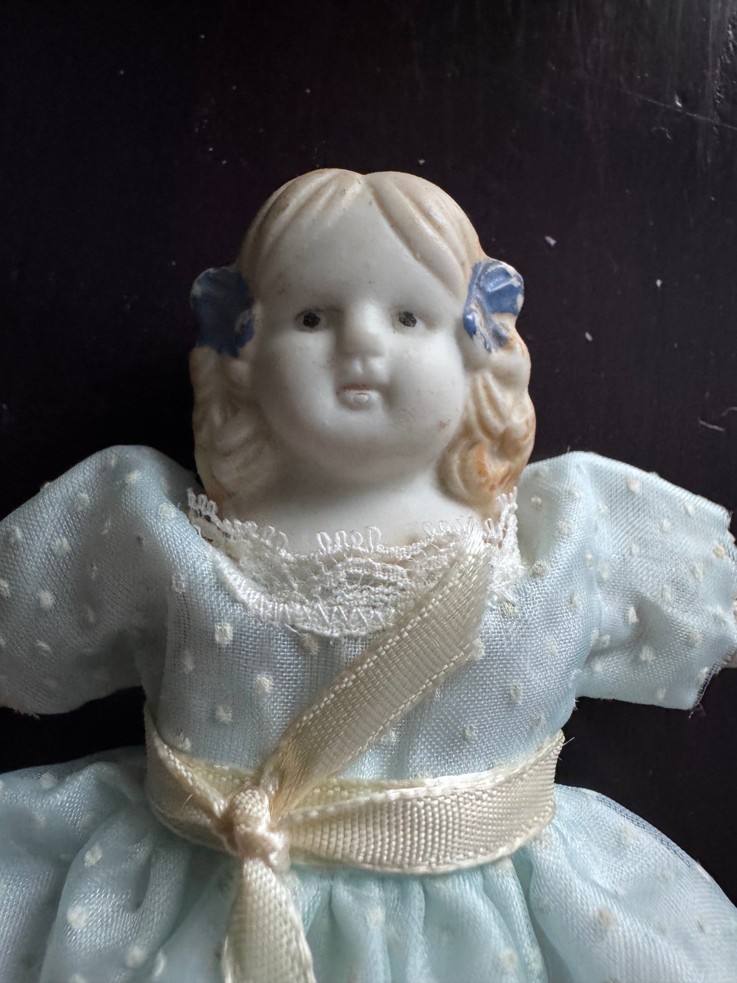Miniature Bisque Doll w/ Fabric Body