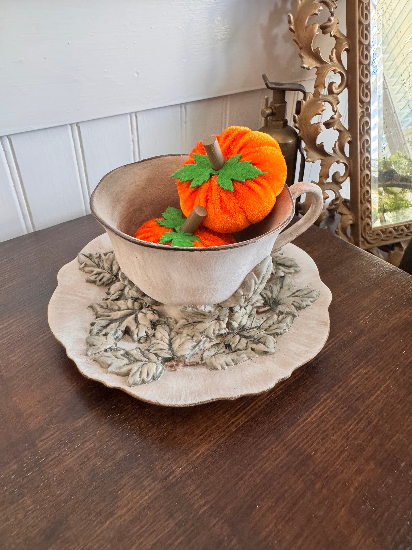 Repurposed Tea Cup and Saucer