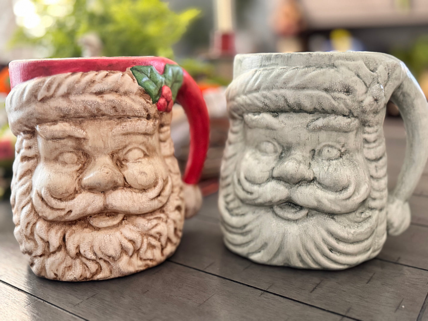 Hand Painted Santa Crock