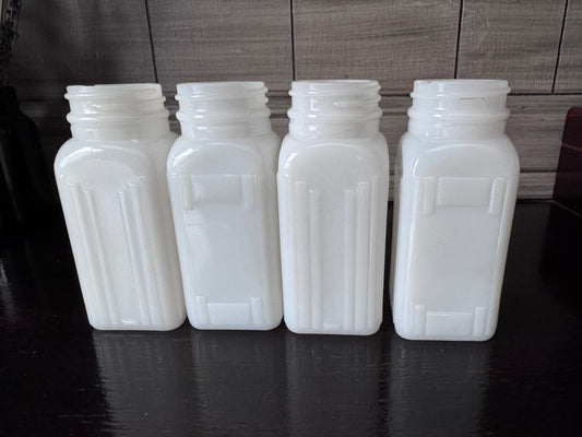 Milk Glass Spice Jars (Set of 4)