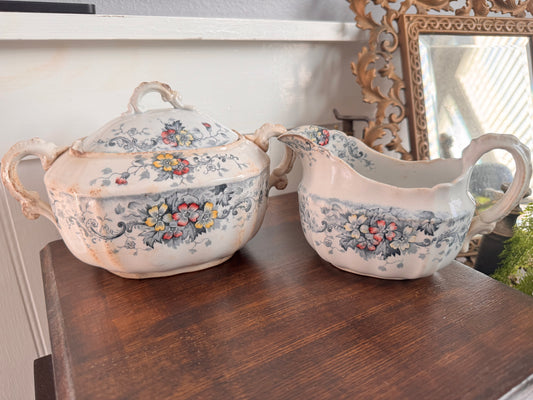 JH Wetherby & Sons Sugar Bowl & Creamer Set