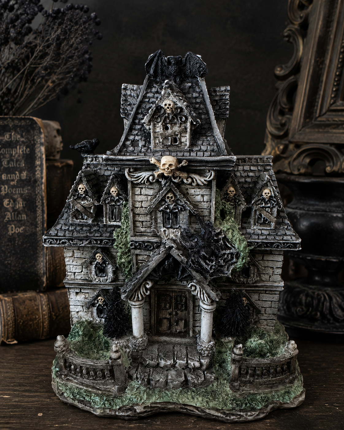 Hand-Painted Haunted House – One-of-a-Kind Halloween Village Décor