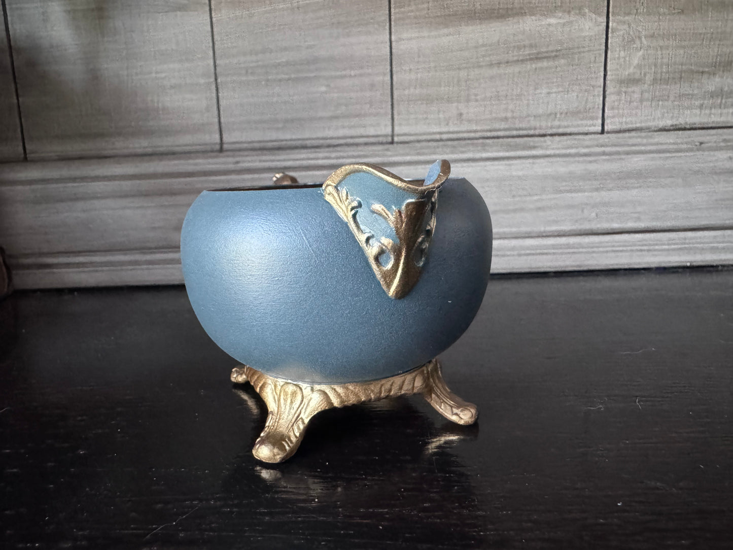 Hand Painted Silver Plate Creamer and Sugar Bowl w/Lid