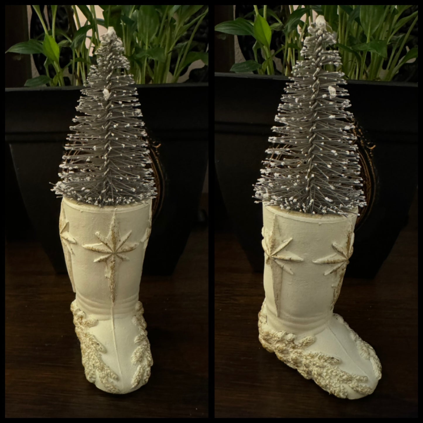 Miniature Porcelain Shoes with Bottle Trees