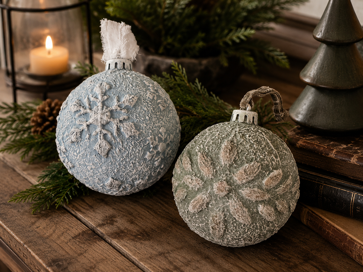 Hand Painted Vintage-Style Christmas Ornaments