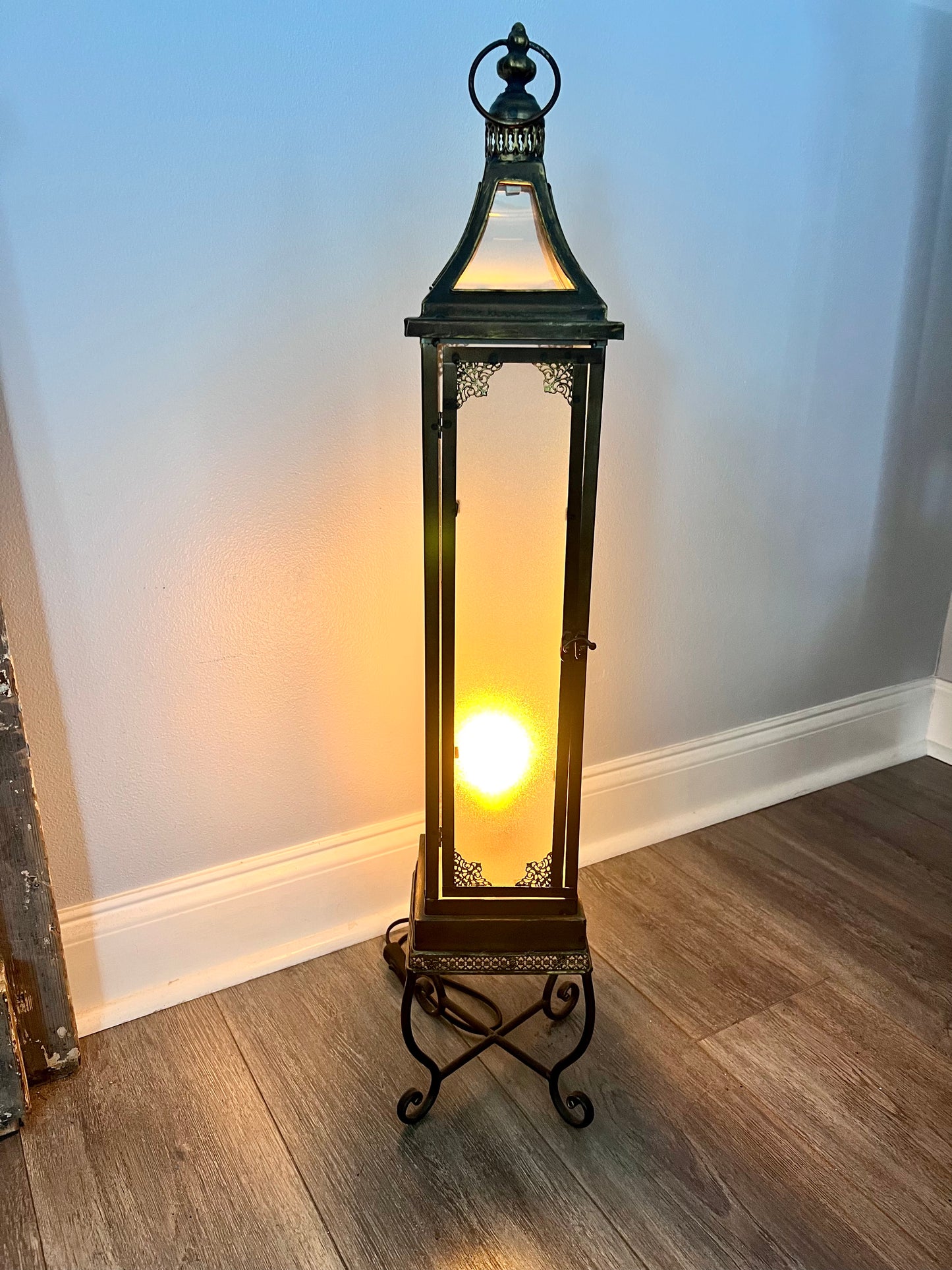 Tall Copper Metal Lantern