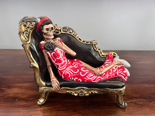 Female Skeleton on Sofa