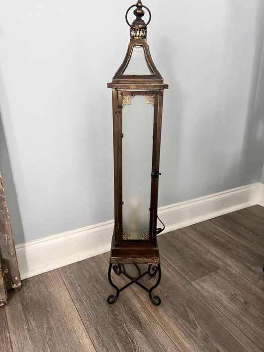 Tall Copper Metal Lantern